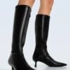 Stradivarius MIT STILETTOABSATZ UND HOHEM SCHAFT - Stiefel - Black