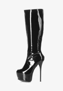 CAMERON SHINY - High Heel Stiefel - Black