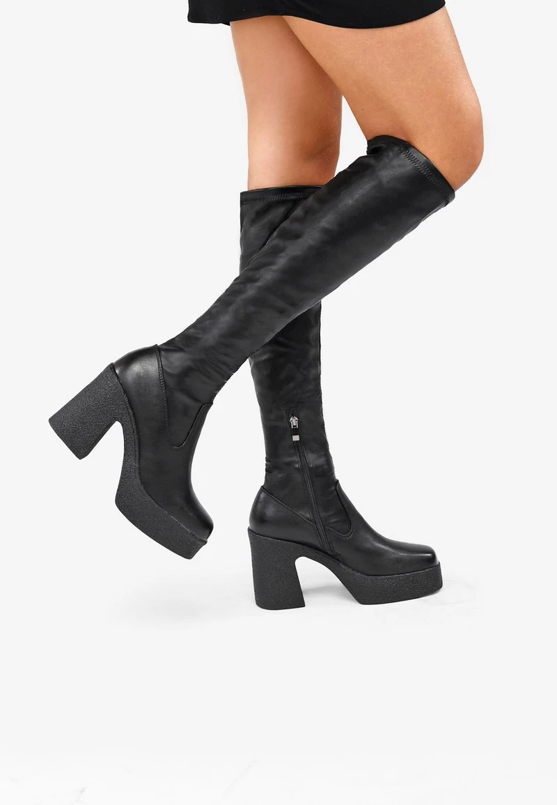 CON ELÁSTICOS - Stiefel - Black 1 CON ELÁSTICOS - Stiefel - Black